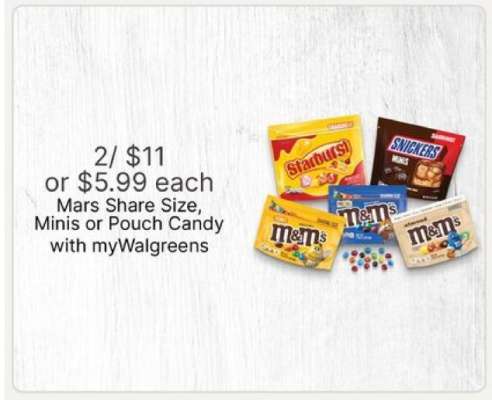 Mars Share Size, Minis or Pouch Candy