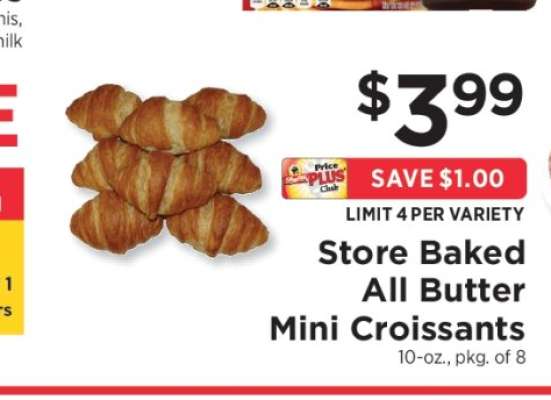 Store Baked All Butter Mini Croissants
