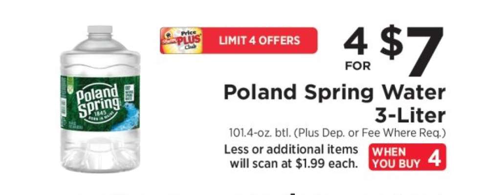 Poland Spring Water 3-Liter