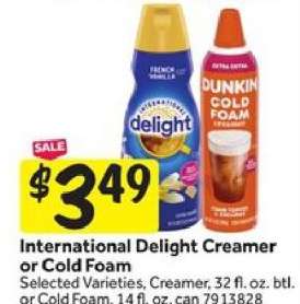 INTERNATIONAL DELIGHT CREAMER OR COLD FOAM