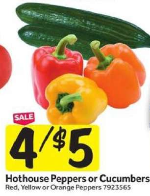 Hothouse Peppers or Cucumbers