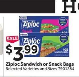Ziploc Sandwich or Snack Bags