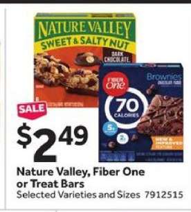 Nature Valley, Fiber One or Treat Bars