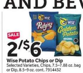 Wise Potato Chips or Dip