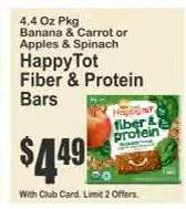 HappyTot Fiber & Protein Bars