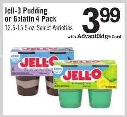 Jell-O Pudding or Gelatin 4 Pack