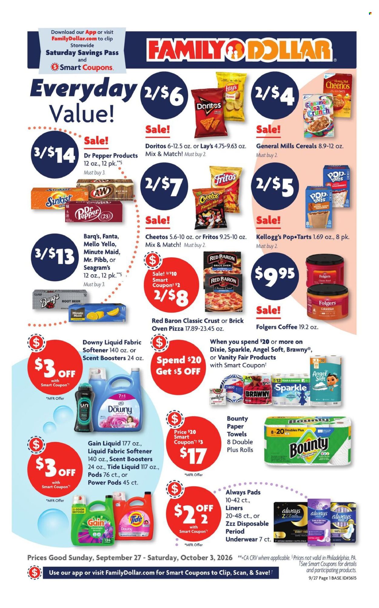 Family Dollar ad  - 09.27.2026 - 10.03.2026. Page 1