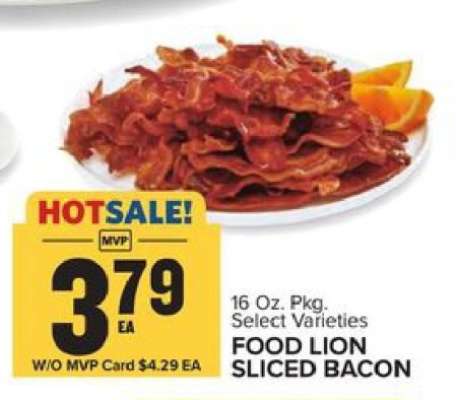 Food Lion Sliced Bacon
