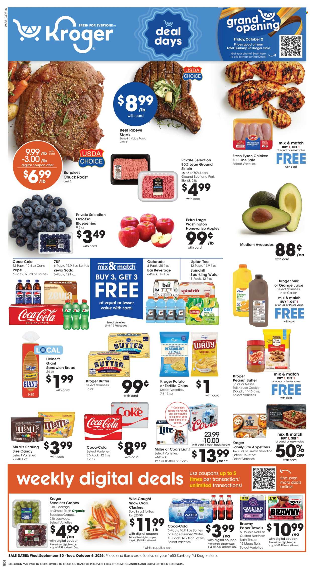 Kroger ad  - 09.30.2026 - 10.06.2026. Page 1