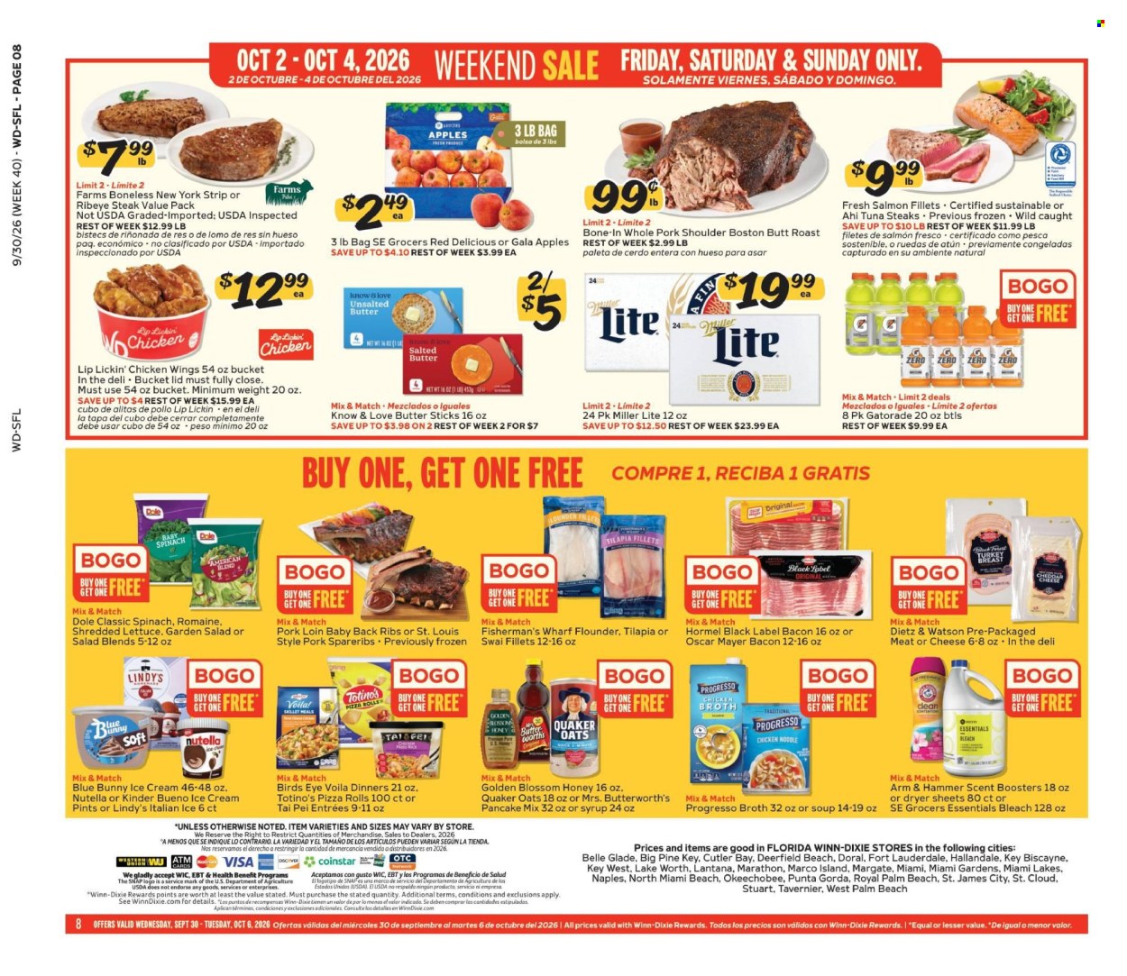 Winn Dixie ad  - 09.30.2026 - 10.06.2026. Page 8