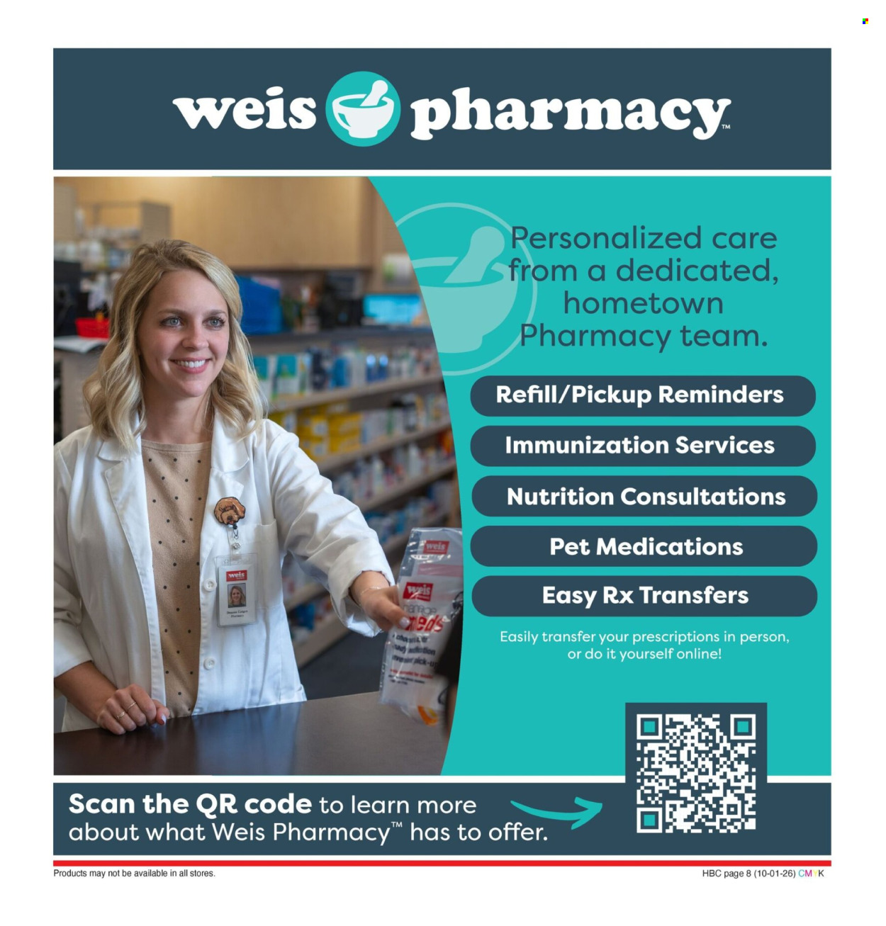 Weis ad  - 10.01.2026 - 10.28.2026. Page 8