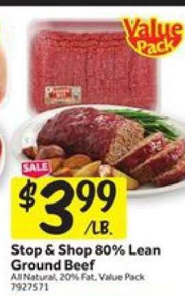 Stop & Shop 80% Lean Ground Beef