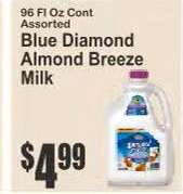 Blue Diamond Almond Breeze Milk