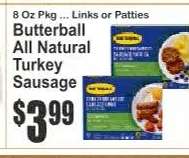 Butterball All Natural Turkey Sausage