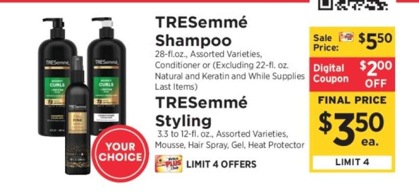 TRESemmé Shampoo or Styling