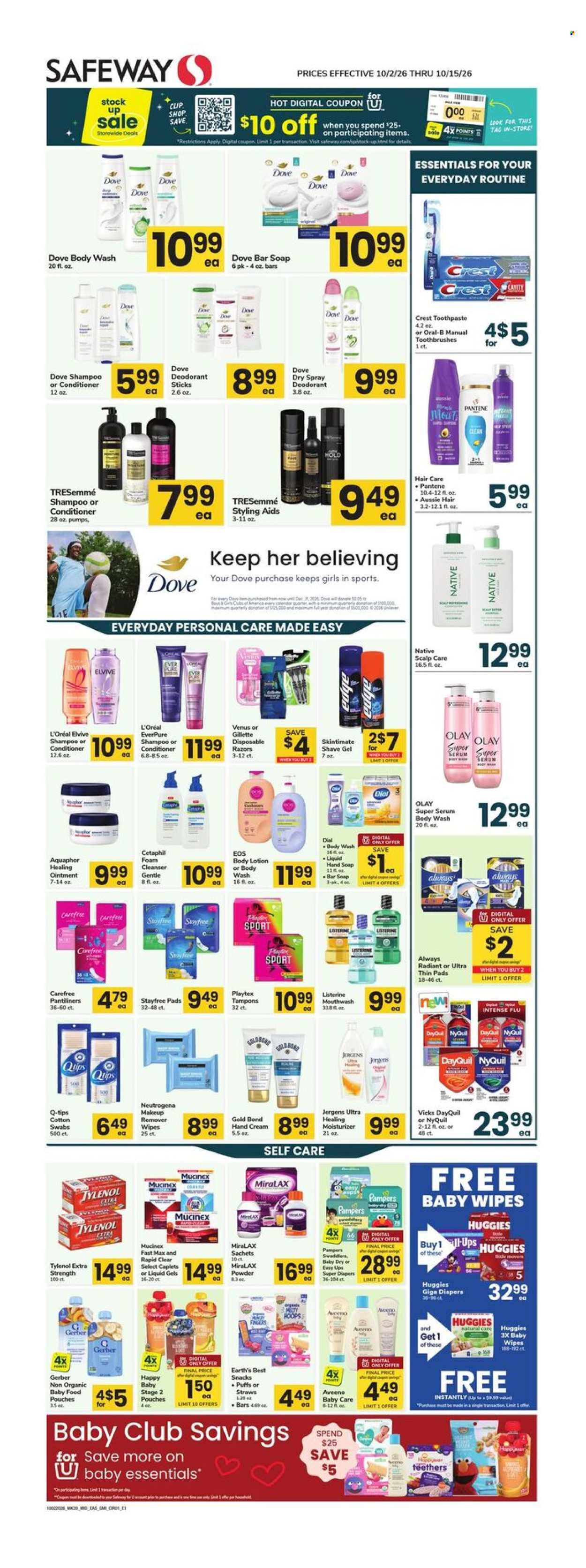 Safeway ad  - 10.02.2026 - 10.15.2026. Page 1