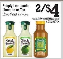 Simply Lemonade, Limeade or Tea