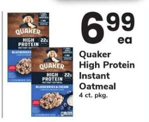 Quaker High Protein Instant Oatmeal
