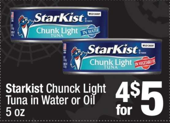 Starkist Chunck Light Tuna in Water or Oil