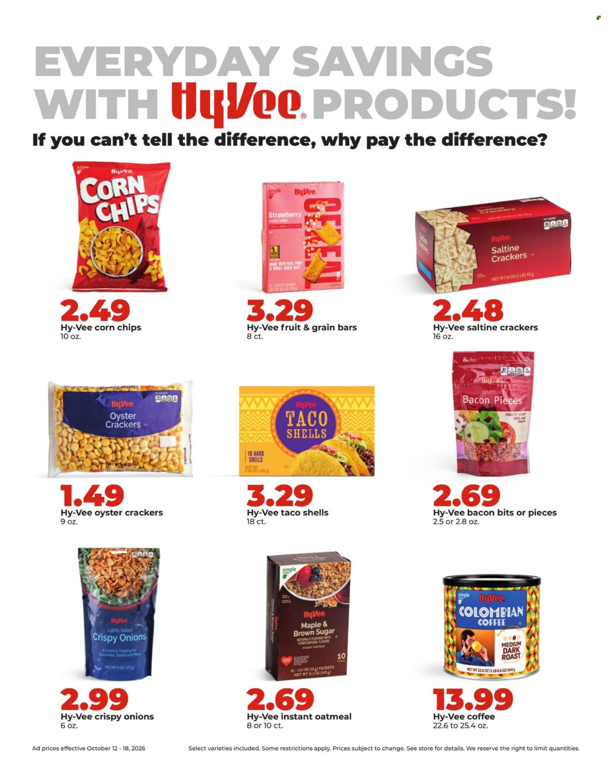Hy-Vee ad  - 10.12.2026 - 10.18.2026. Page 19