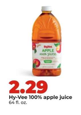 Hy-Vee 100% apple juice