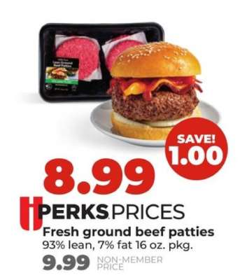Fresh ground beef patties