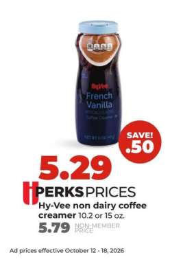 Hy-Vee non dairy coffee creamer