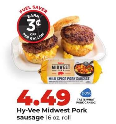 Hy-Vee Midwest Pork sausage