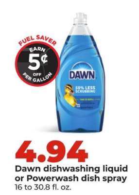 Dawn dishwashing liquid or Powerwash dish spray