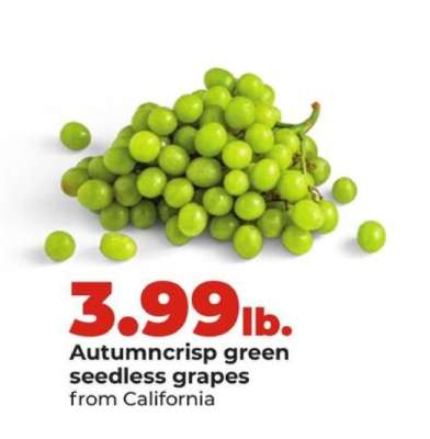 Autumncrisp Green Seedless Grapes