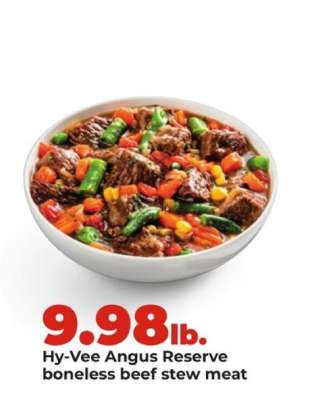 Hy-Vee Angus Reserve boneless beef stew meat