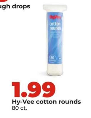 Hy-Vee cotton rounds