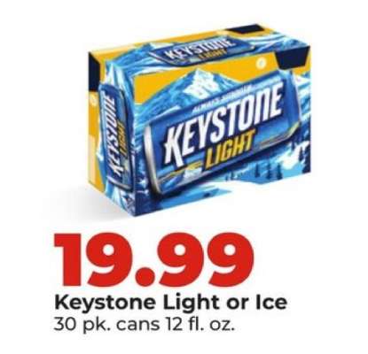 Keystone Light or Ice