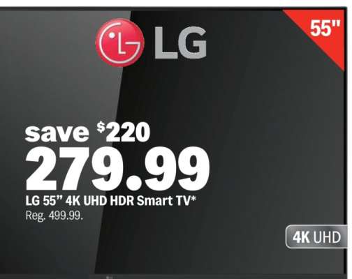 LG 55" 4K UHD HDR Smart TV*