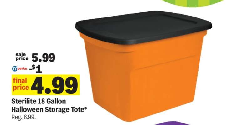 Sterilite 18 Gallon Halloween Storage Tote