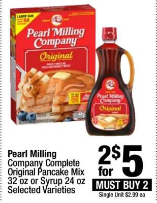 Pearl Milling Company Complete Original Pancake Mix 32 oz or Syrup 24 oz