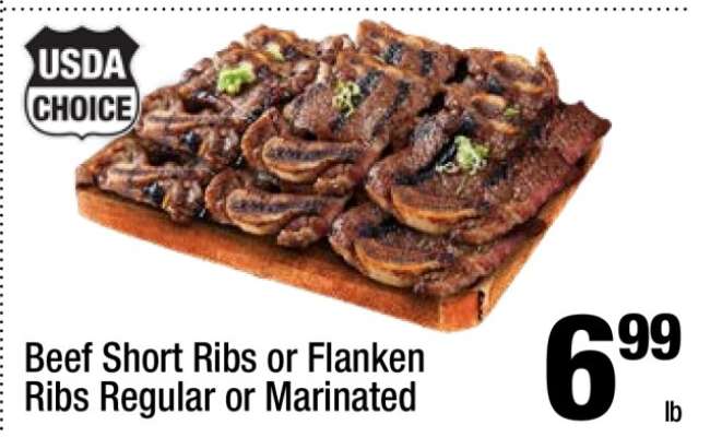 Beef Short Ribs or Flanken Ribs