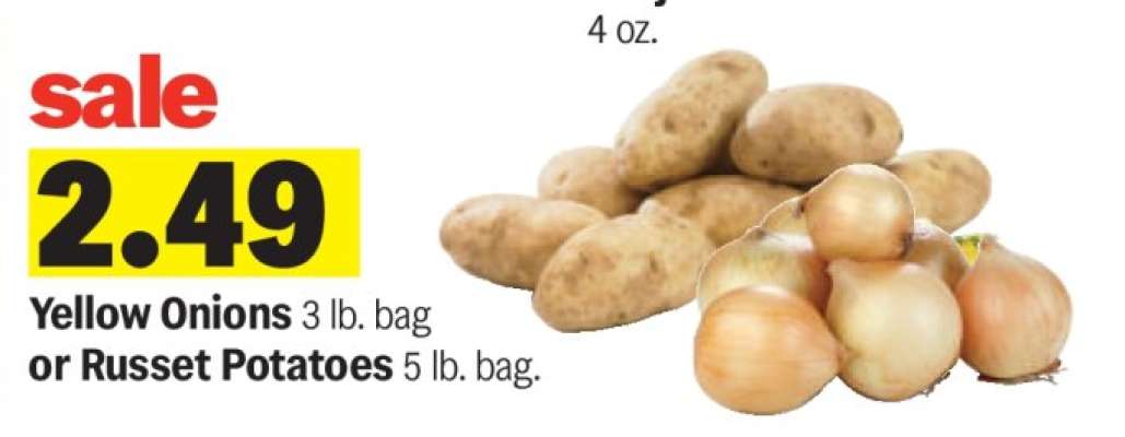 Yellow Onions or Russet Potatoes