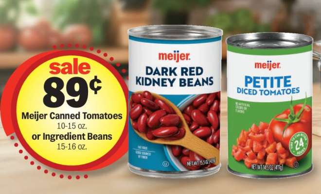 Meijer Canned Tomatoes or Ingredient Beans