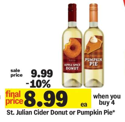 St. Julian Cider Donut or Pumpkin Pie