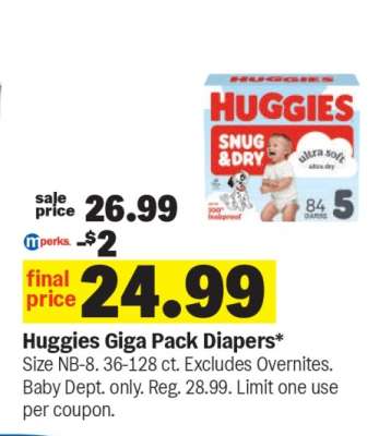Huggies Giga Pack Diapers