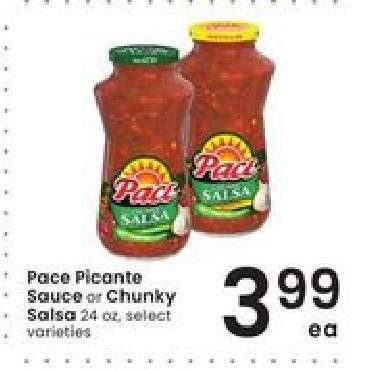 Pace Picante Sauce or Chunky Salsa