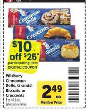 Pillsbury Cinnamon Rolls, Grands! Biscuits or Crescents