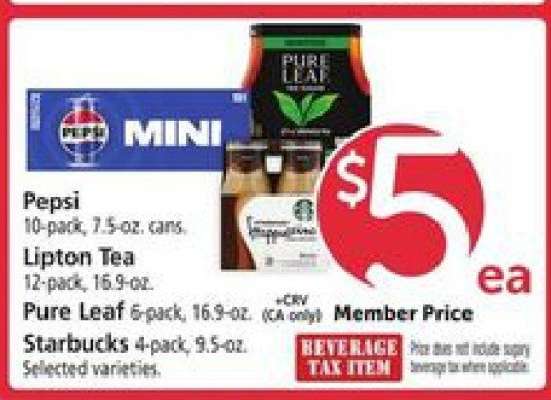 Pepsi, Lipton Tea, Pure Leaf, Starbucks