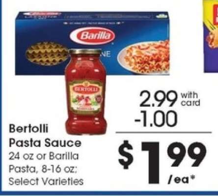 Bertolli Pasta Sauce