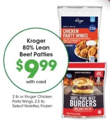 Kroger 80% Lean Beef Patties