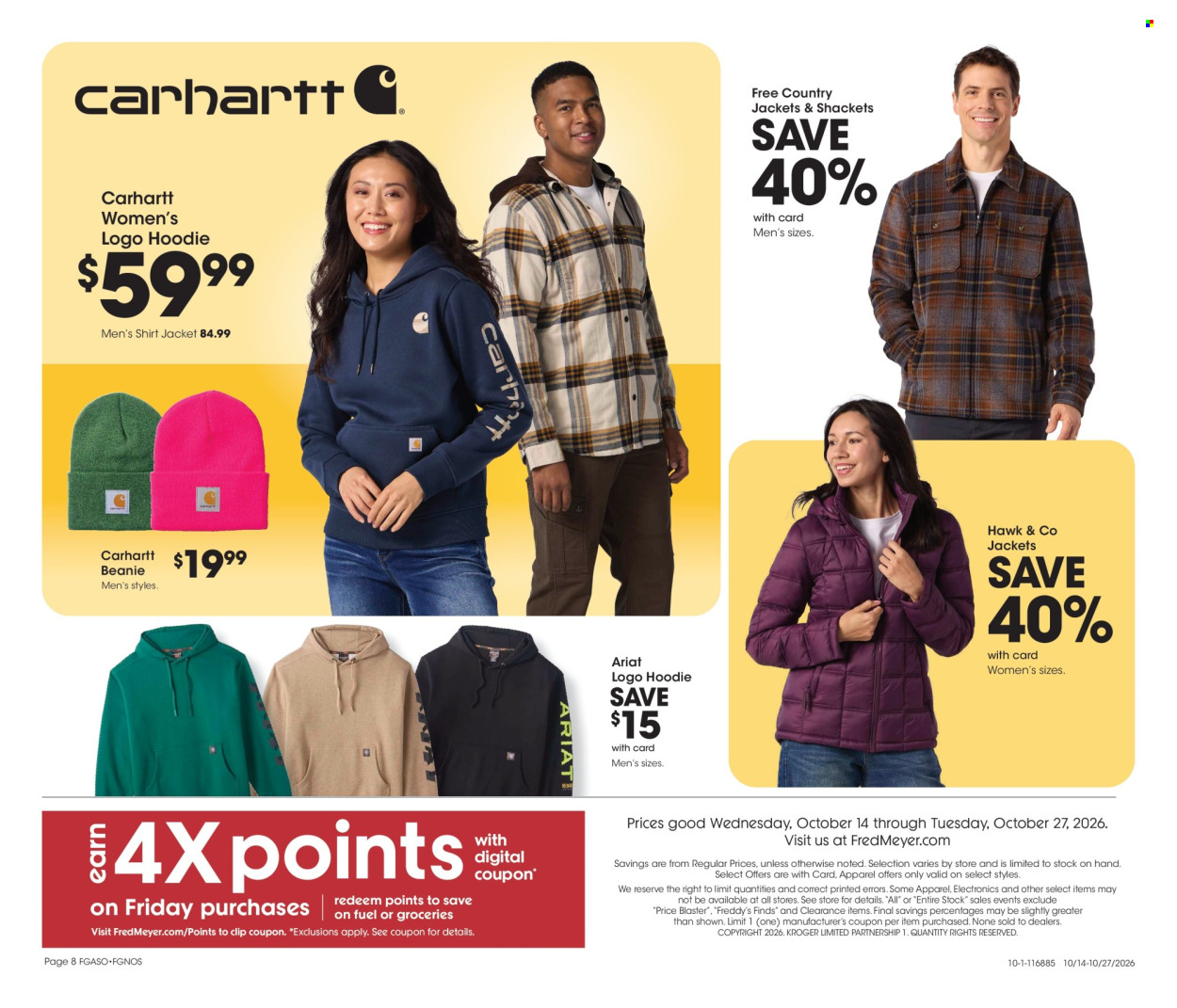 Fred Meyer ad  - 10.14.2026 - 10.27.2026. Page 8