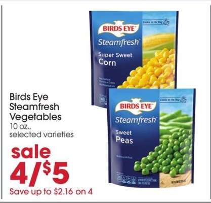 Birds Eye Steamfresh Vegetables