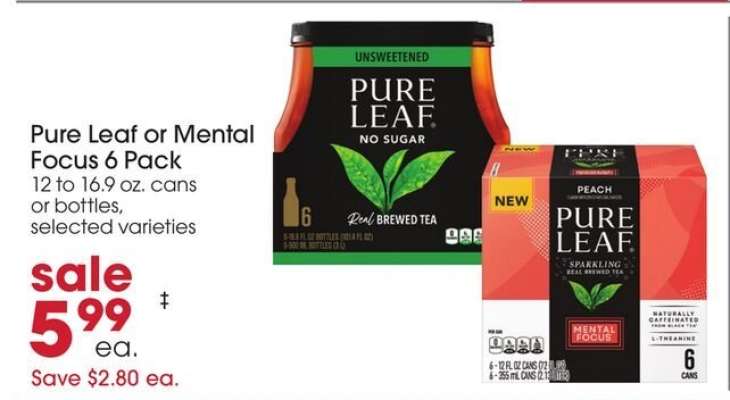 Pure Leaf or Mental Focus 6 Pack