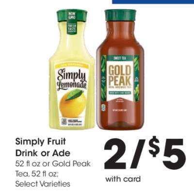 Simply Fruit Drink or Ade